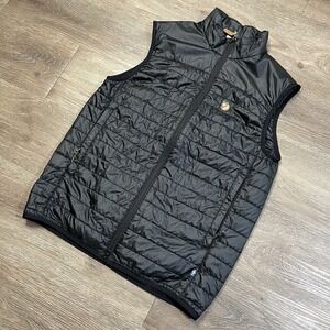 Fjallraven Abisko Puffer Padded Vest Mens Size Small Black Full Zip Hiking Cloft